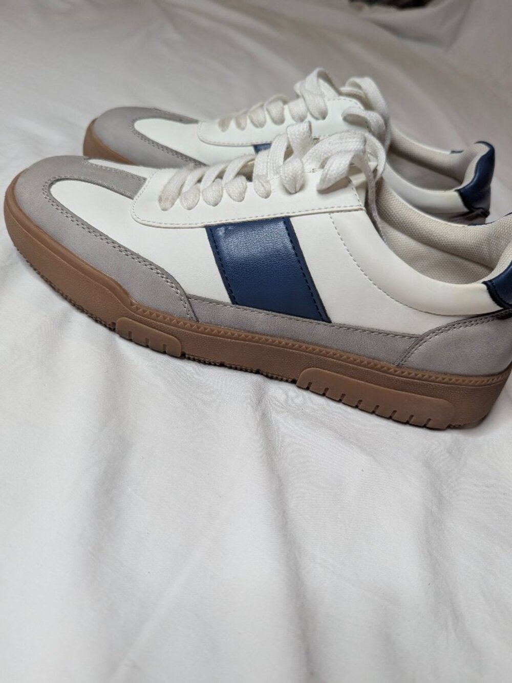 Madden NYC Men’s Tennis Sneakers – Size 7 – White/Navy/Gray
